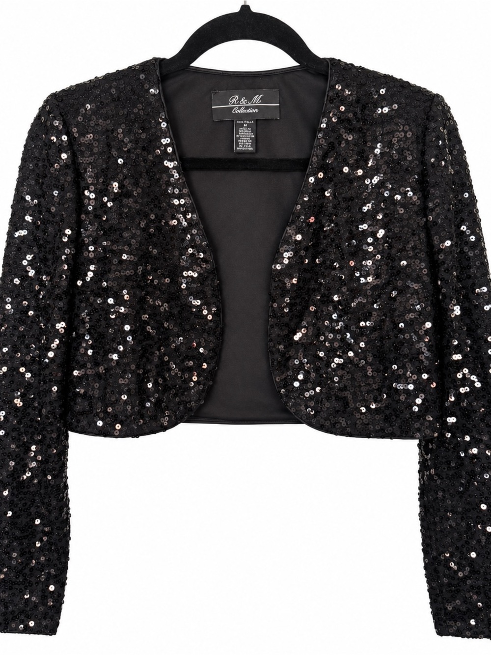 Women's Black Sequin Bolero Jacket